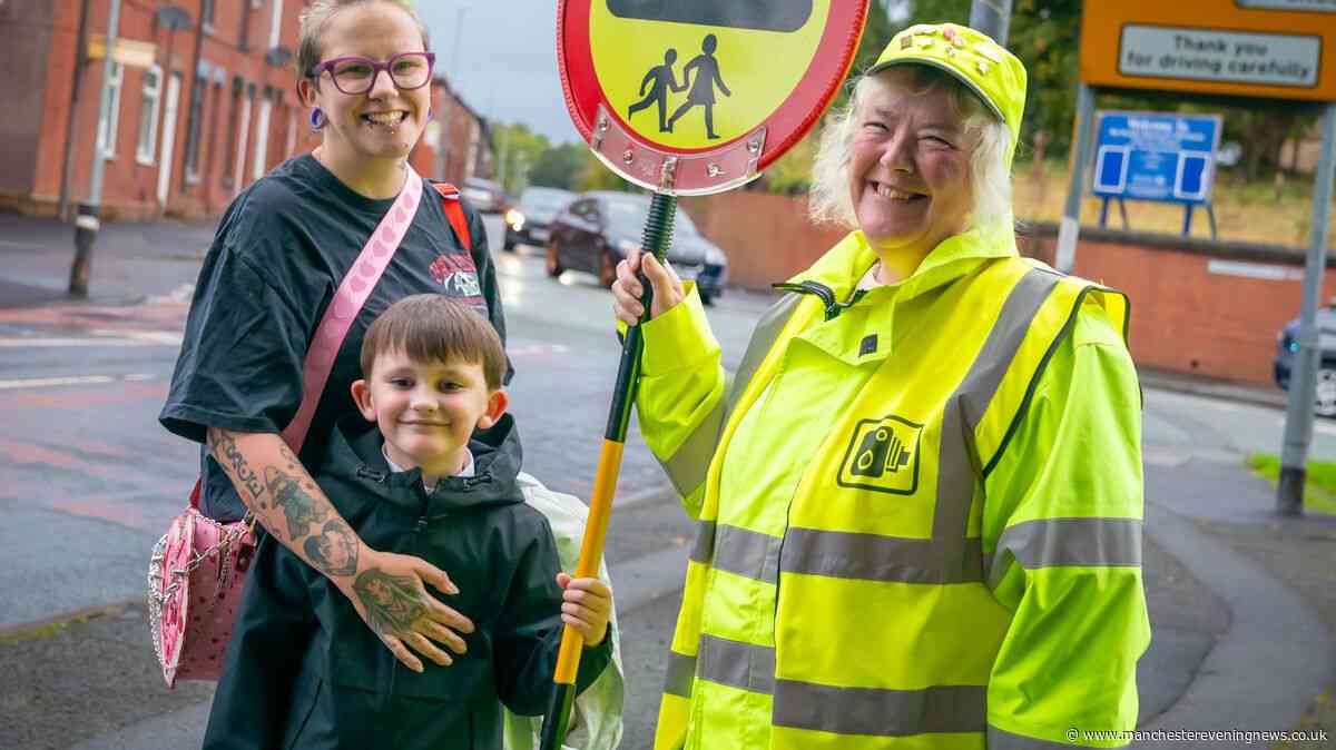Beloved Rochdale lollipop lady retires after 37 years helping children cross road