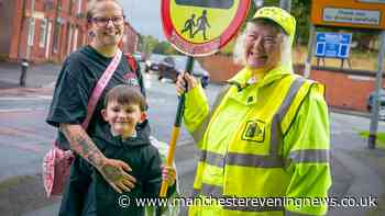 Beloved Rochdale lollipop lady retires after 37 years helping children cross road