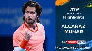 Alcaraz fights back against Munar to book spot in Japan Open final