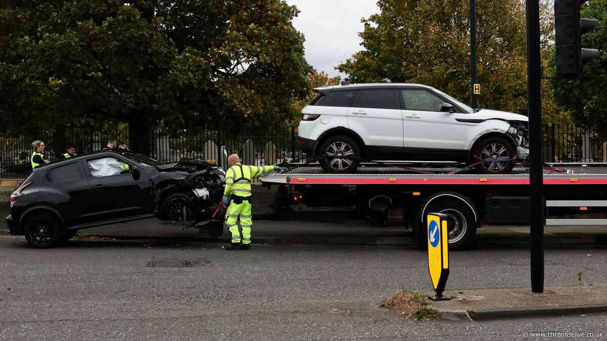 Chillingham Road crash LIVE: One taken to hospital after two-car collision