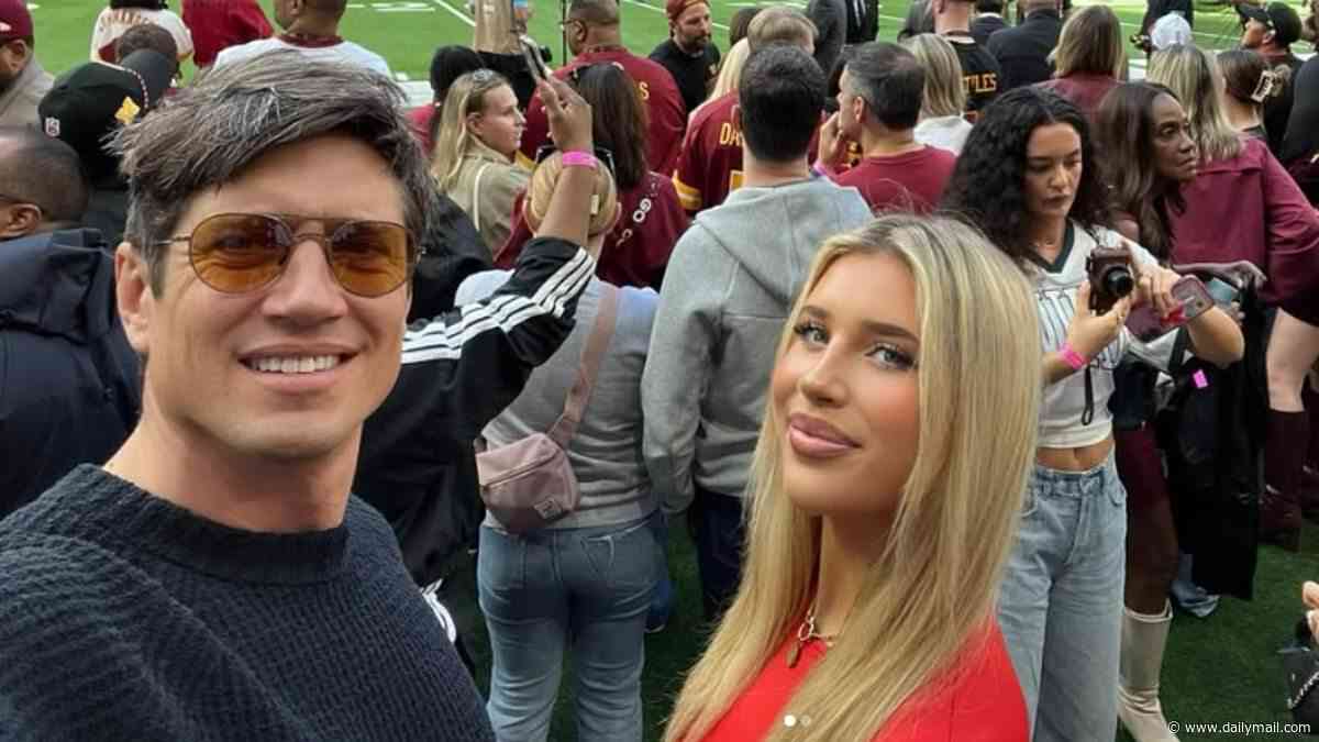 Vernon Kay enjoys a day out at the NFL with daughter Phoebe, 21, after estranged wife Tess Daly finally ditched her wedding ring