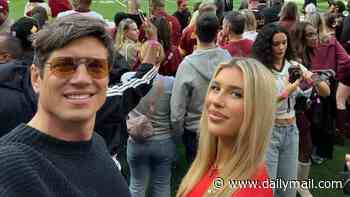 Vernon Kay enjoys a day out at the NFL with daughter Phoebe, 21, after estranged wife Tess Daly finally ditched her wedding ring