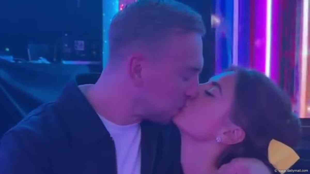 Behind the scenes at Strictly: Dani Dyer kisses footballer husband Jarrod Bowen backstage as Jaime Winstone reveals sweet note from actor dad Ray