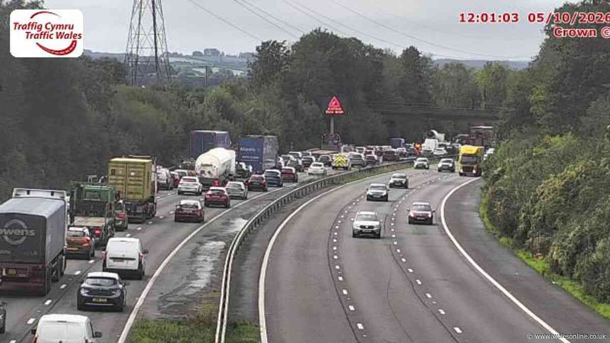 Crash on M4 brings traffic near Cardiff to standstill - live updates