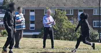 Masked teen seen chasing person with 'machete' as Croydon college locked down