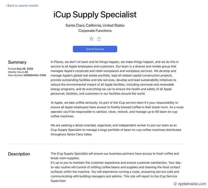 Are you an elite barista? Apple is hiring!