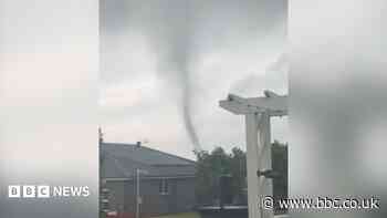 Rare tornado whips through small Australian town