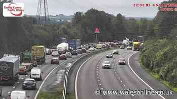 Crash on M4 brings traffic near Cardiff to standstill