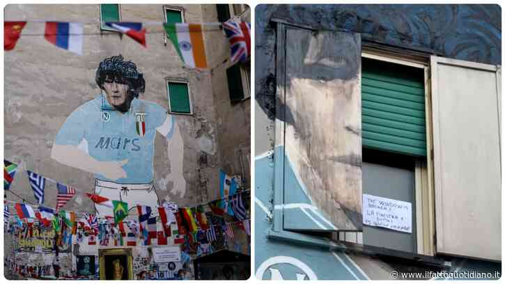 “La finestra è rotta! Inutile gridare”: il murales di Maradona a Napoli perde metà viso pochi giorni dopo il nuovo restauro