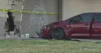 Car crashes into building in NW Oklahoma City