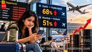 Airfares soar: Delhi-Hyderabad up 68%; IndiGo hikes surcharge by up to Rs 350
