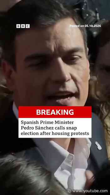 Spanish Prime Minister Pedro Sánchez calls snap election after housing protests. #BBCNews