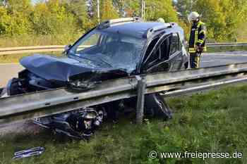 B 173n bei Flöha: Zwei Menschen bei Frontalcrash schwer verletzt