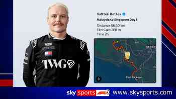 Bottas cycling 250 miles from Sepang to Marina Bay ahead of Singapore GP
