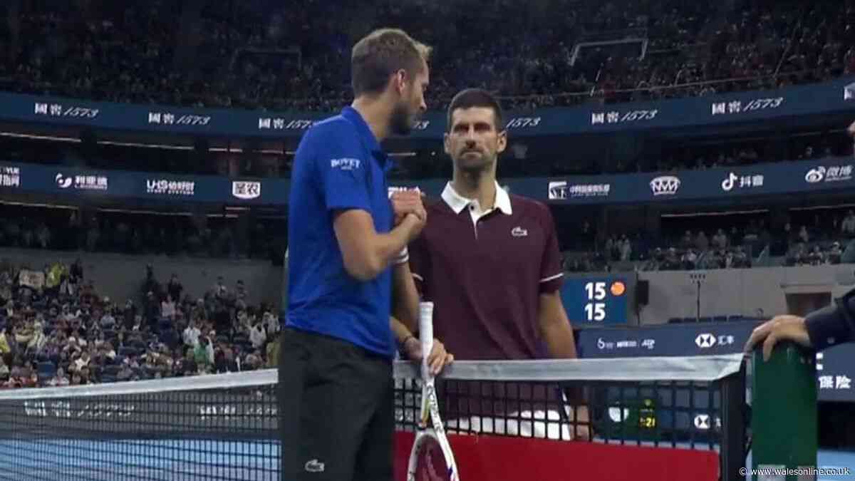 Novak Djokovic speaks out as Daniil Medvedev disqualified and match ends in chaos