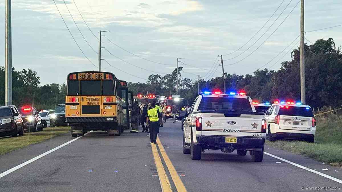 School bus crash in Central Florida kills 2, including 10th-grade student, deputies say