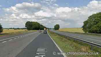 Two men arrested after Newcastle woman, 22, dies in two-vehicle crash which closed A1 overnight