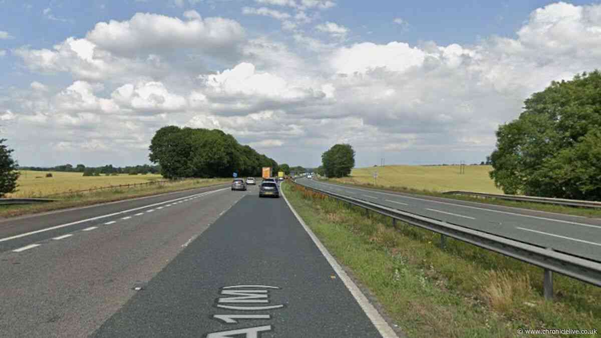 Two men arrested after Newcastle woman, 22, dies in two-vehicle crash which closed A1 overnight