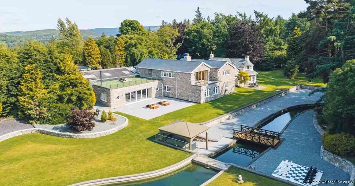 One of Wales' most unusual homes has lakes, cabins and a fishing business