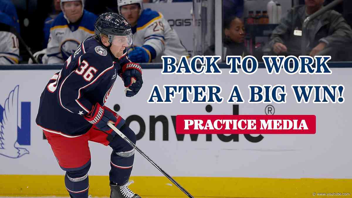 Jackets Get Back On The Ice After A 6-2 Win At Home! | Practice Media 10/02/26
