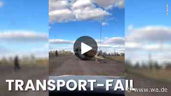 Hubschrauber auf Pickup: Kurioses Unfall-Video aus Russland