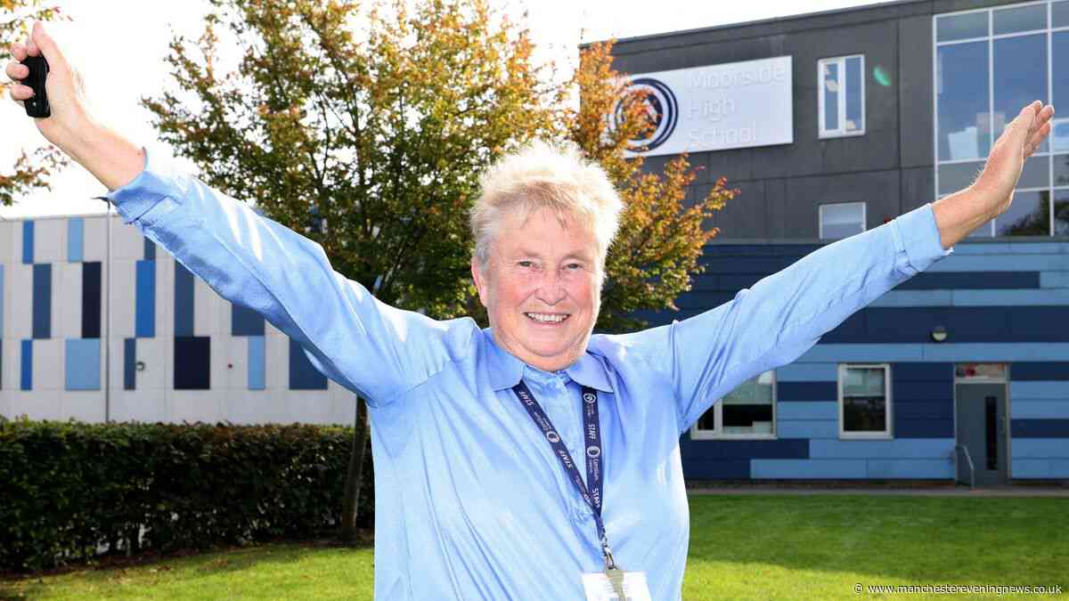 Much-loved teacher retires from the Salford school where she's spent her entire 45-year career