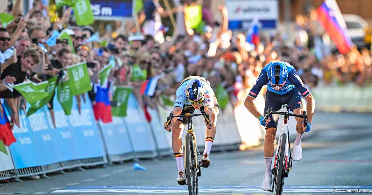 Giulio Ciccone plaatst vraagtekens bij fotofinish na EK-titel Remco Evenepoel: ‘Rijmt niet met de uitslag’