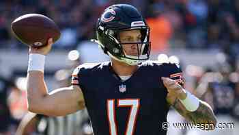 Bagent will start at QB for Bears vs. Packers, Johnson says