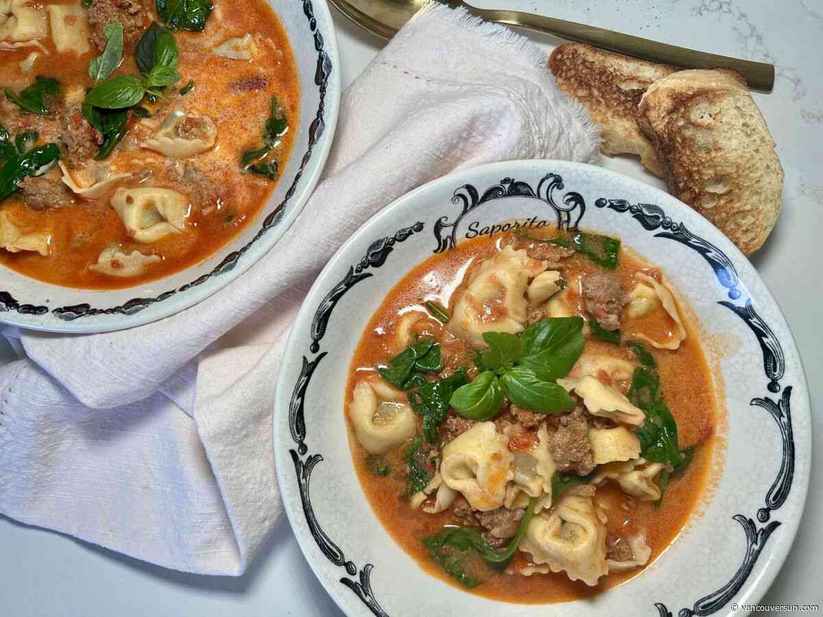 Recipe: Creamy tortellini sausage soup