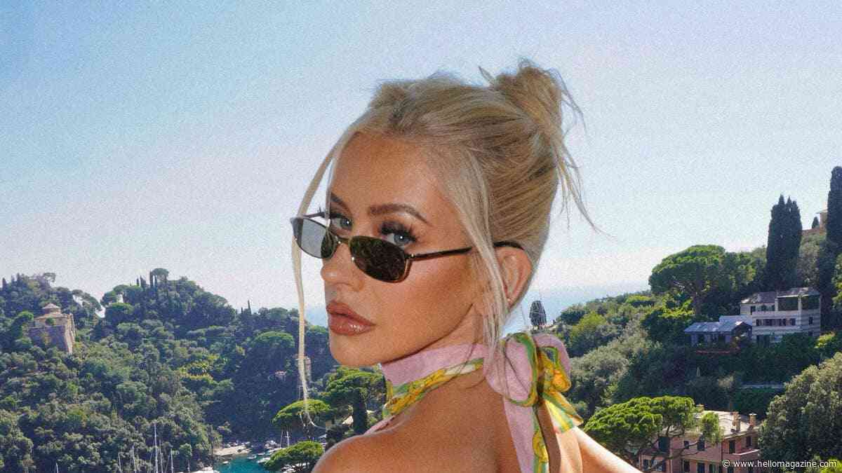 Braless Christina Aguilera, 45, flaunts curves in daring low-cut dress on romantic Italy vacation with fiancé
