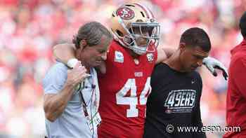 Sources: 49ers Pro Bowl FB Juszczyk (knee) expected to miss 2-3 weeks