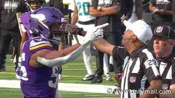 NFL hands out rare double suspension to referees caught in furious exchange with players... after investigation was launched into 'unacceptable' incidents