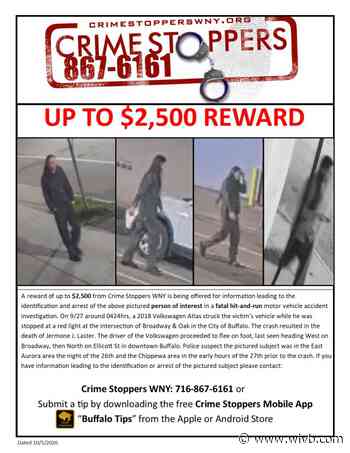 Reward offered for information on fatal hit-and-run in Buffalo