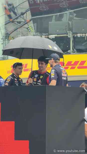 The rain came to join the drivers’ parade chaos 👀☔️ #F1 #RedBullRacing #BahrainGP
