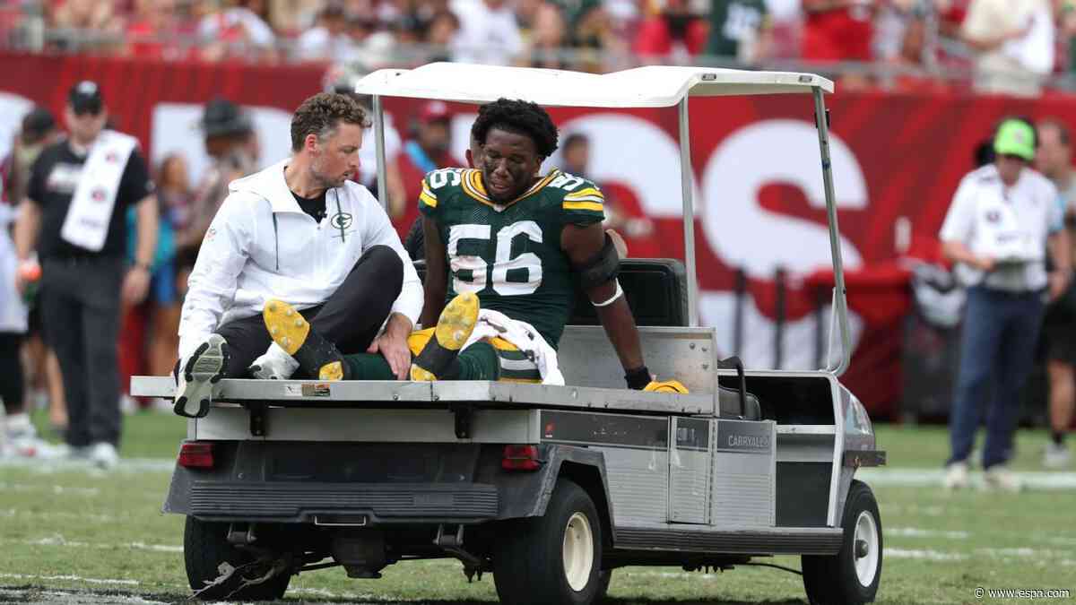 Packers lose LB Cooper for rest of season with torn Achilles