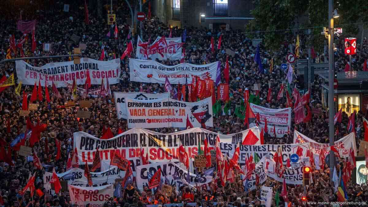 Zehntausende protestieren in Barcelona gegen Wohnungsnot