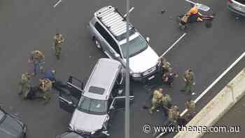 Monash Freeway chaos as specialist police arrest six after dramatic pursuit