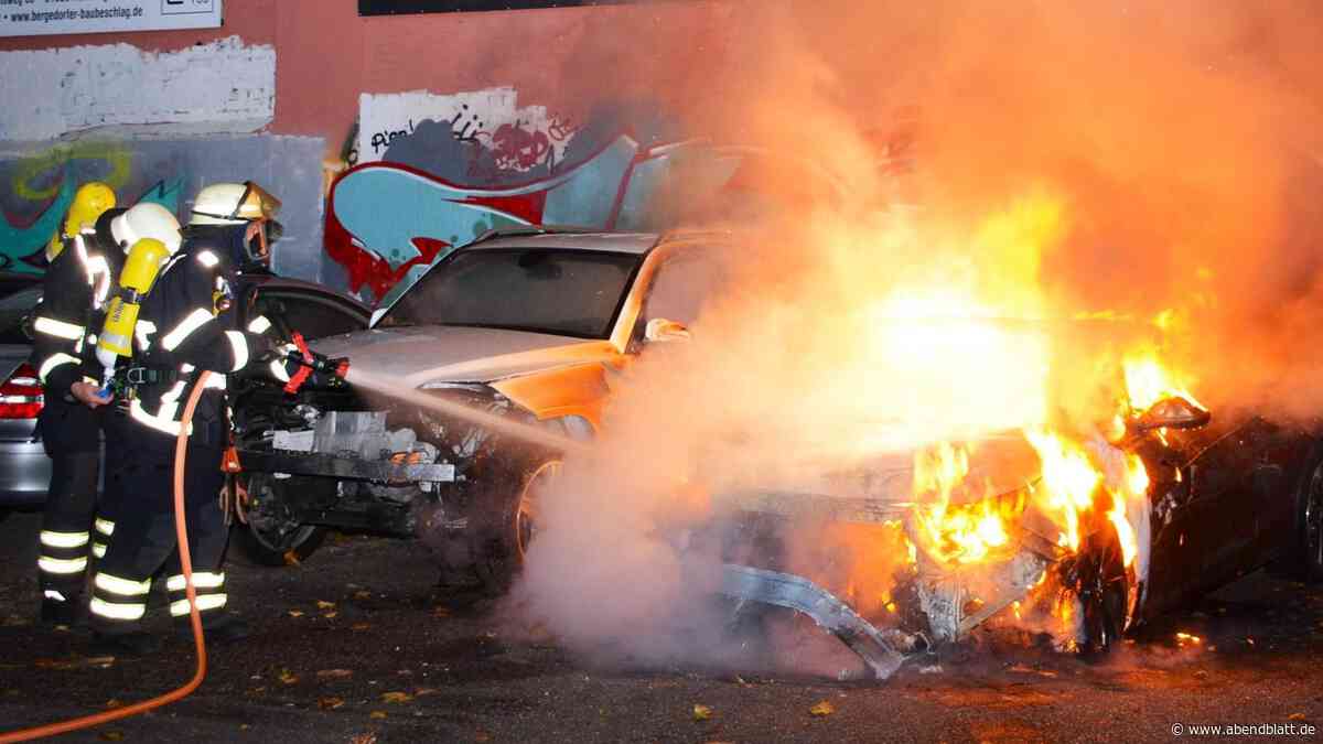 Brandserie im Hamburg-Bergedorf? Pkw und Müllcontainer abgefackelt