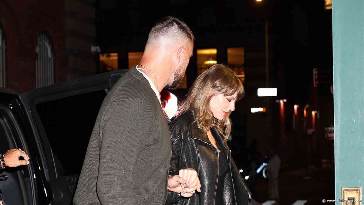 Taylor Swift stuns in all black for Travis Kelce's 37th birthday as lovebirds enjoy intimate night out in NYC