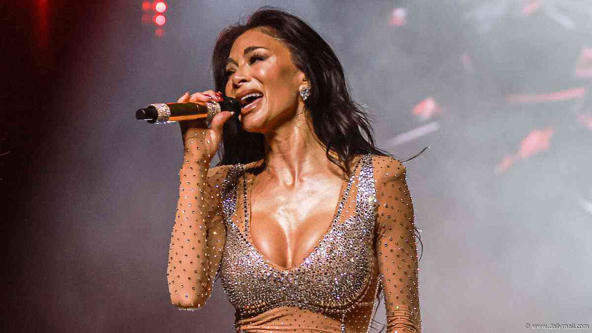 Nicole Scherzinger, 48, performs in a sequin bikini as she gets back on stage after suffering nasty burns in an accident with boiling water
