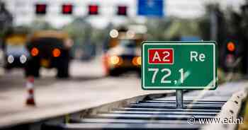 Rechterrijstrook A2 richting Maastricht blijft dicht tussen Echt en Roosteren