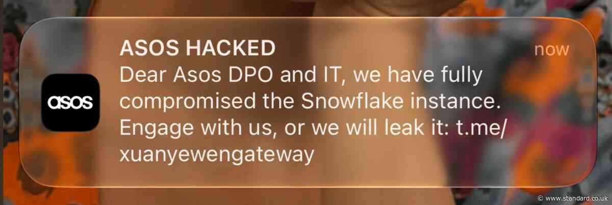 Has ASOS been hacked? Customers sent alarming 'Snowflake' app alert - latest updates