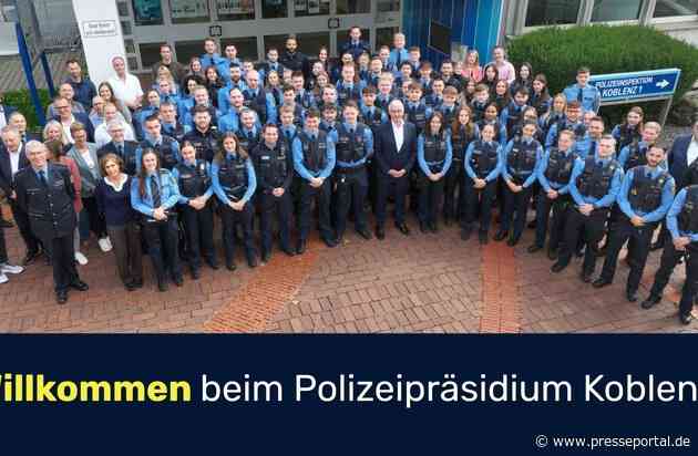 POL-PPKO: Polizeipräsidium Koblenz begrüßt 69 neue Kolleginnen und Kollegen