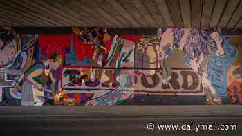 Labour council condemned for 'wasting' nearly £50k on 'childish' mural in dark underpass that forced schoolchildren to walk in the road