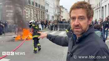 Watch: At the scene of protests on the streets of Lille
