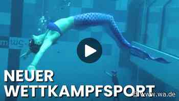 Wettkampf der Meerjungfrauen: Unterwasserkünstler tauchen im tiefsten Pool Europas gegeneinander