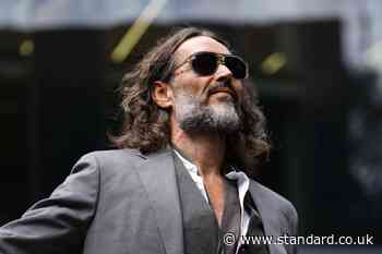Russell Brand appears at London court for hearing ahead of rape trial