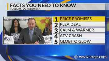 Early voting, Plea deal, Calm weather, ATV crash, Globito Glow