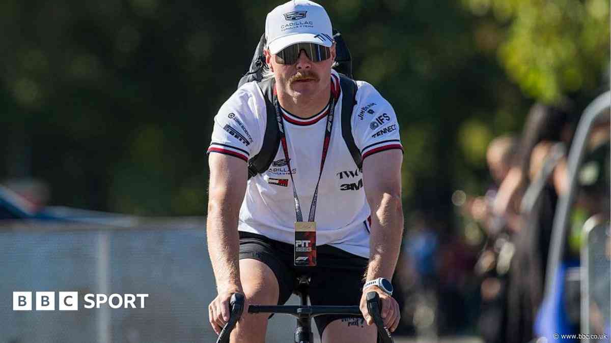 Bottas cycling from Malaysia to Singapore Grand Prix
