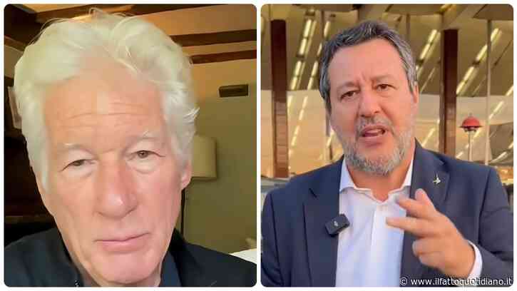 “La migrazione può essere gestita senza condizioni disumane: la paura sta sostituendo la compassione”: così Richard Gere. E Salvini replica: “Caro radical chic che vivi nel lusso…”